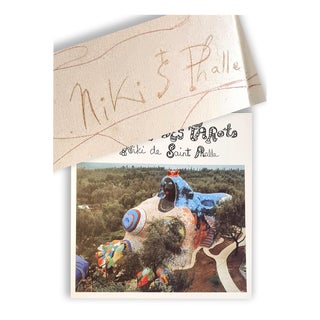 Niki de Saint Phalle, autograph and dedication on catalog, 1999 For Sale