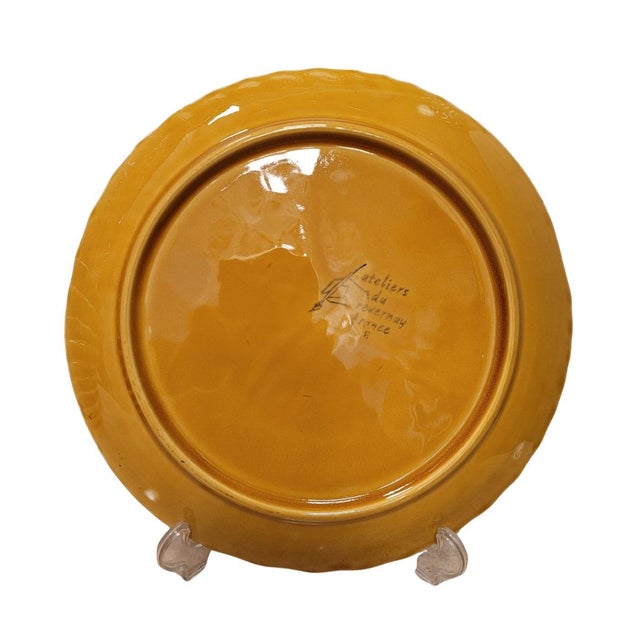 Ceramic Vintage French Plates from Ateliers Du Revernay Ceramics, Set of 11 For Sale - Image 7 of 9