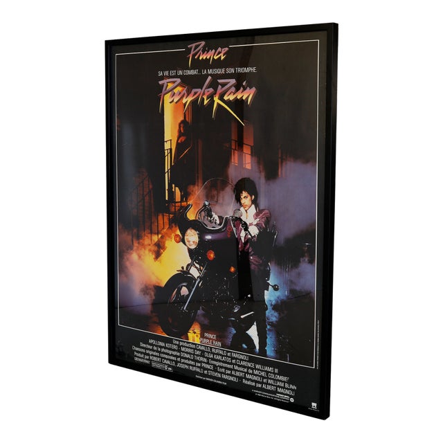 Prince Purple Rain - - Circa 1984 Vintage Large French Movie Poster For Sale