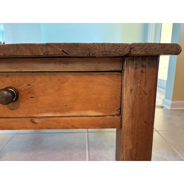 Late 19th Century 19th Century Antique Pine Coffee Table For Sale - Image 5 of 11