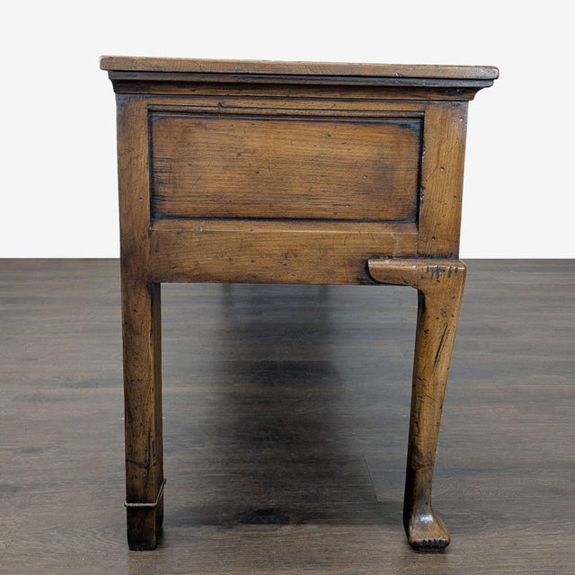 Vintage Four Drawer Wood Console Table For Sale - Image 4 of 11