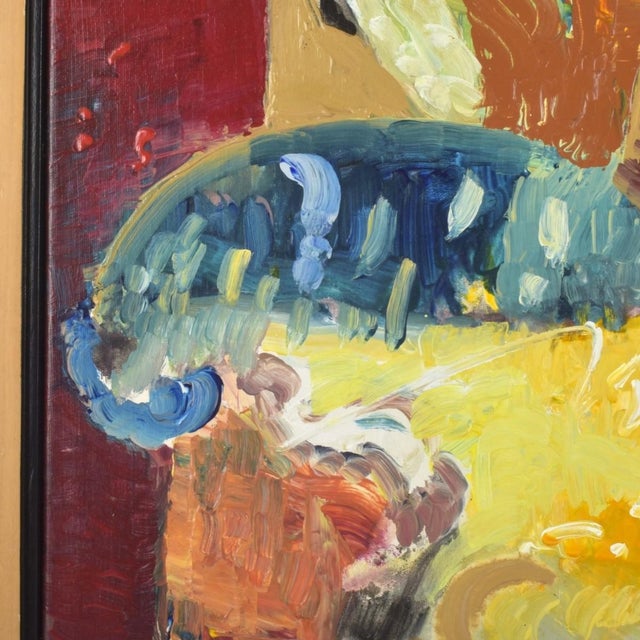 An expressive 1999 abstract composition by Venezuelan artist Luis Barreto (1949–2015), executed in acrylic on canvas and...