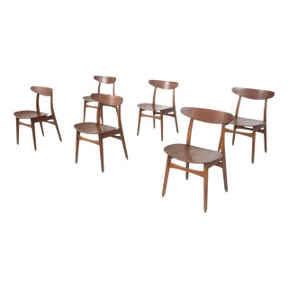 Vintage CH30 Dining Chairs by Hans J. Wegner for Carl Hansen & Son, Denmark, 1950, Set of 6 For Sale