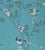 Early 21st Century Chinoiserie Style Hand-Painted Wallpaper, Turquoise Floral & Bird Mural, Wall Panels for Living Spaces For Sale - Image 5 of 9