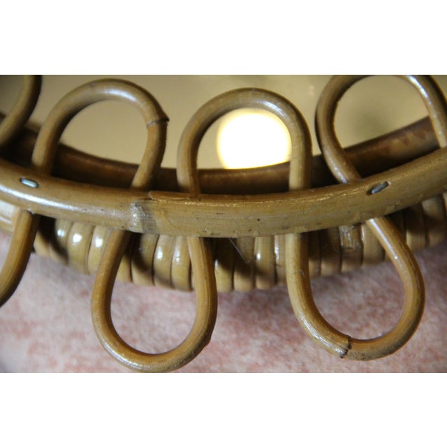 Vintage Rattan and Bamboo Mirror, 1960s For Sale - Image 9 of 14