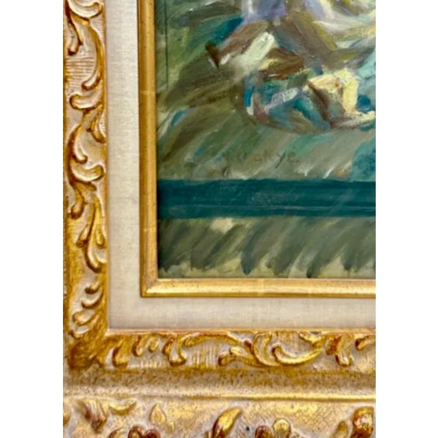 Post Impressionist Jean Chaleye, Large Post Impressionist Oil Painting Jean Chaleye, Rose Bouquet Findlay Gallery For Sale - Image 3 of 13