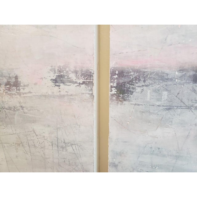 Abstract Ocotillo Desert 18*24r Abstract Canvas Painting Repro Original Art by Carrie Bergey - Purple Pink White Orange For Sale - Image 3 of 5