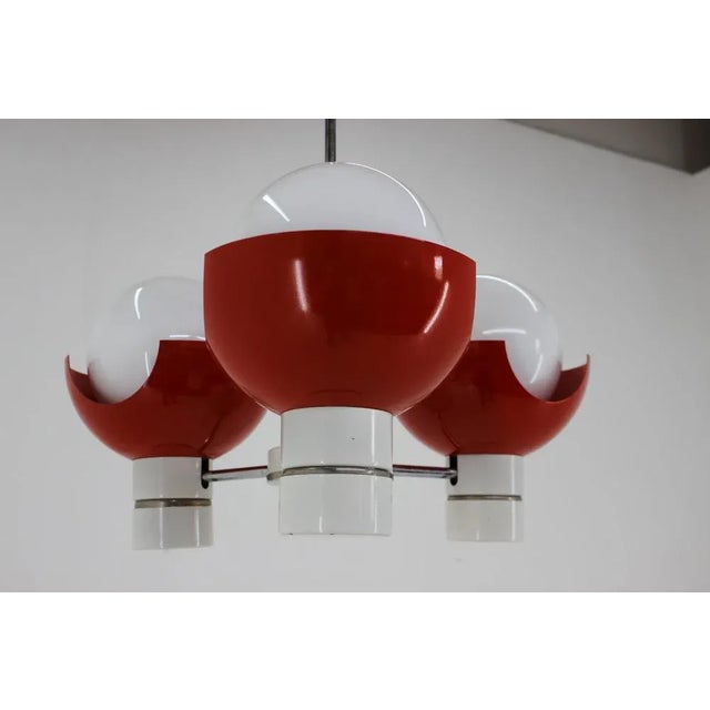 Space Age Chandelier attributed to Napako, Czechoslovakia, 1970s For Sale - Image 4 of 13