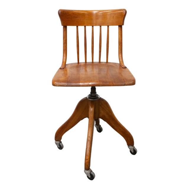 Industrial Swivel Laboratory Chair, 1940s For Sale