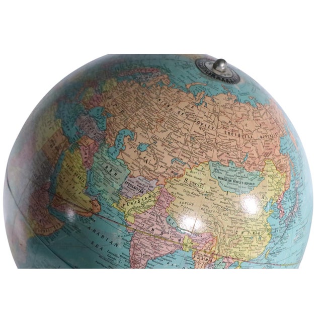 Mid Century Crams Globe on Stand For Sale - Image 10 of 10
