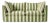 Sophie Conran Coco 2.5 Seater Sofa - Spring Green Stripes with Knife Edge Cushion For Sale