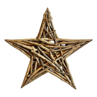 Vintage Driftwood Star Coastal Rustic Wall Art For Sale