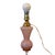 Mid-Century French Pink Opaline Glass Table Lamp with Pied de Douche Base, 1950s For Sale - Image 4 of 6