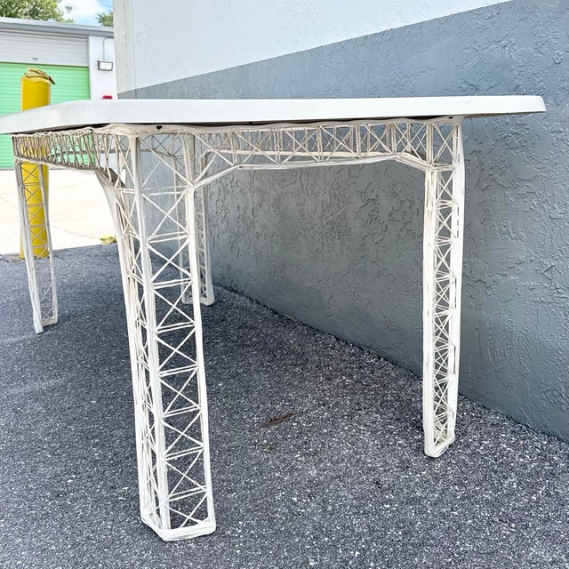 Mid Century Modern Spun Fiberglass Rectangular Dining Table For Sale In West Palm - Image 6 of 6