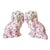 Pink Floral Staffordshire Style Spaniel Dog Figurines - a Pair For Sale
