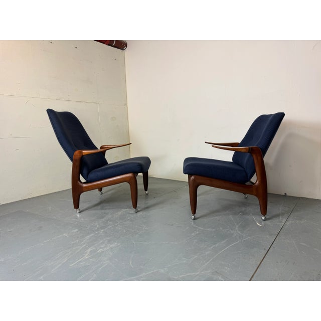 Mid-Century Danish Modernist Teak Lounge Chairs, 1960s, Set of 2 For Sale - Image 6 of 12
