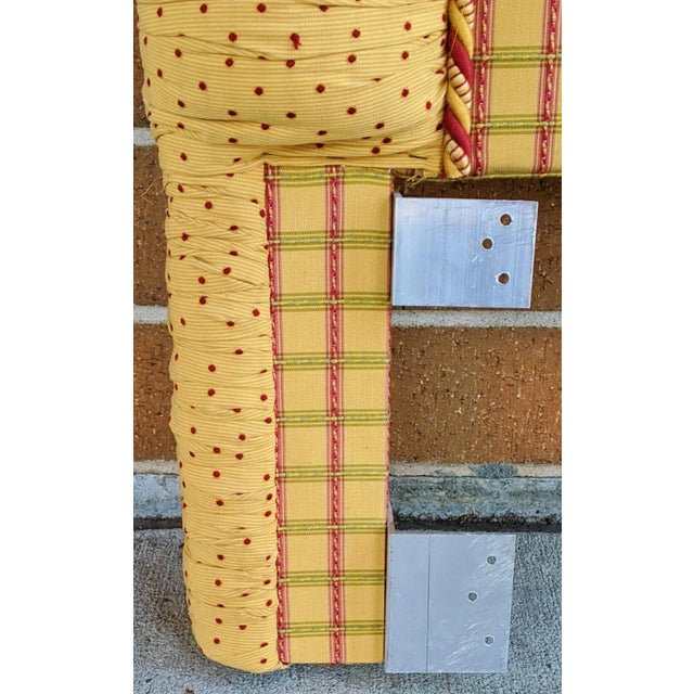 Vintage Full Size Canary Yellow Headboard For Sale - Image 9 of 12
