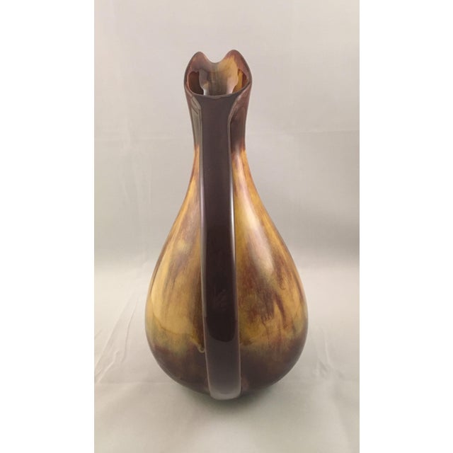 Vintage Blue Mountain Pottery Yellow Gold and Brown Water Pitcher