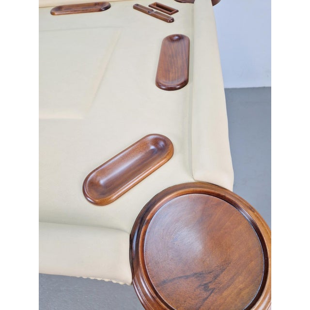 Game Table in Walnut and Leather from Valenti, Spain, 1970s For Sale - Image 18 of 18