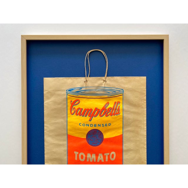 This Andy Warhol very rare vintage 1966 Mid Century Modern " Campbell's Tomato Soup Can " silkscreen print custom framed...