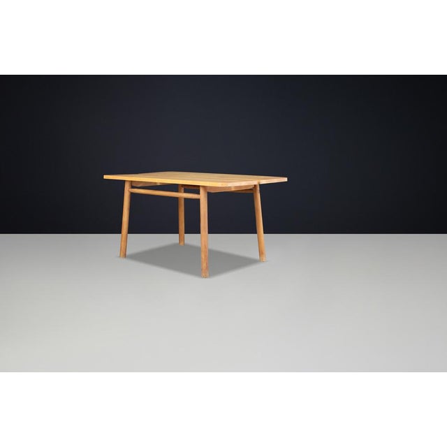 Dining Table in Beechwood by Pierre Gautier-Delaye, France, 1950s For Sale - Image 6 of 10