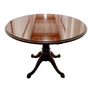 Mid 20th Century Mahogany Round Pedestal Breakfast Dining Table For Sale
