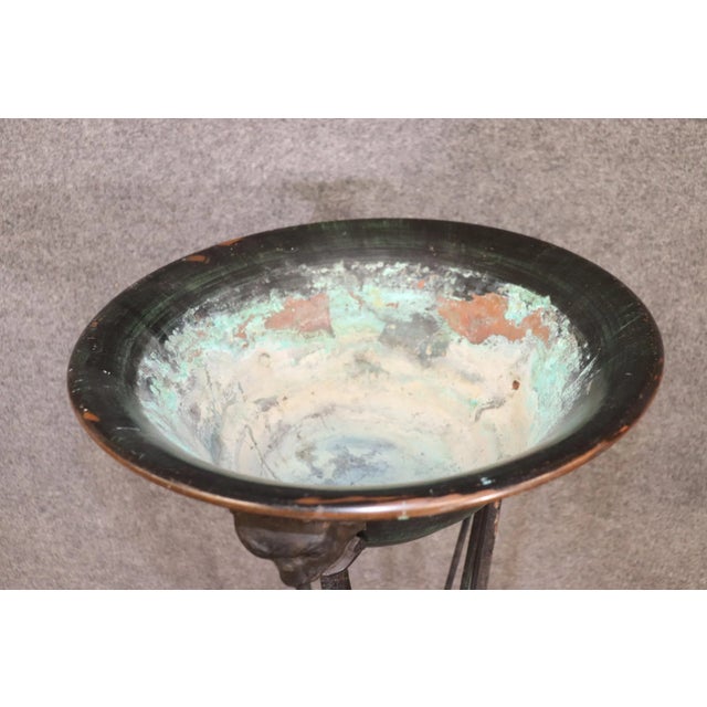 1950s French Directoire Style Lion Mask X Form Vintage Planters Jardinieres - A Pair For Sale - Image 5 of 11