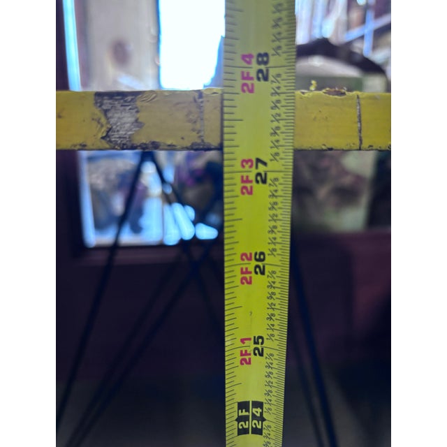 Eames Style Vintage Eiffel Tower Iron Base and Table For Sale - Image 9 of 11