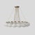 Model 2109 design by gino sarfatti the le sfere chandelier is composed of a circular array of blown opaline glass spheres....