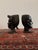 A handsome pair of vintage carved African heads. Each of these beautifully male and female heads are hand carved and...