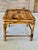 Wood Vintage British Colonial Coastal Scorched Bamboo Stool or Decorative Accent Table For Sale - Image 7 of 11