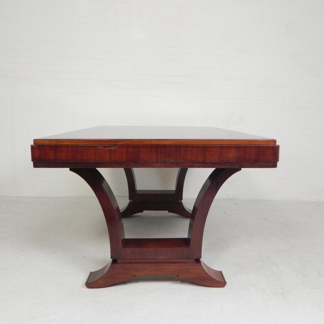 Wood Art Deco Dining Table in Rosewood Veneer, 1930s For Sale - Image 7 of 18