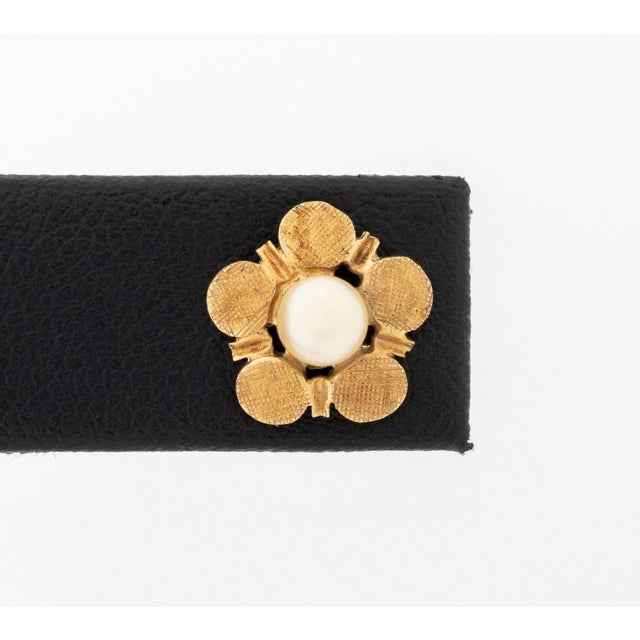 Contemporary Floriform Cultured Pearl and Yellow Gold Earrings For Sale - Image 3 of 6