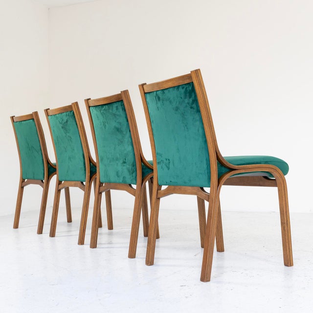 Elegant set of four model chairs “Cavour”, designed by Gregotti, Meneghetti and Stoppino for SIM, an iconic example of...
