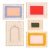Colorful Modern Abstract Set of 5 Art Prints, "Primary Set" by Emily Keating Snyder, Prints in Wood Frames For Sale