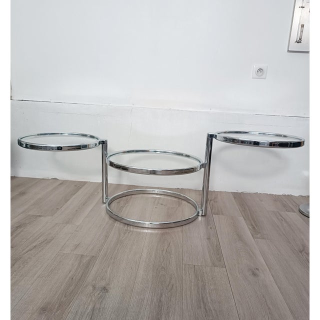 Side Table with Swivel Tops, 1980s For Sale - Image 3 of 9