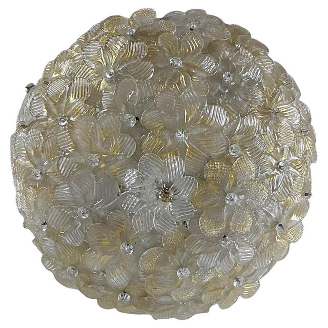 Murano Glass Flower Basket Pendant from Barovier & Toso, Italy For Sale - Image 3 of 13