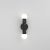 Birch wall light, 2 globes, by atelier areti dimensions: d 9 x w 12 x h 40.5 cm. Materials: black powder-coated metal,...