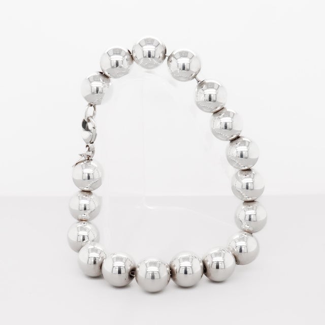 Tiffany & Co. Sterling Silver 10 Mm Beaded Bracelet For Sale In Philadelphia - Image 6 of 15