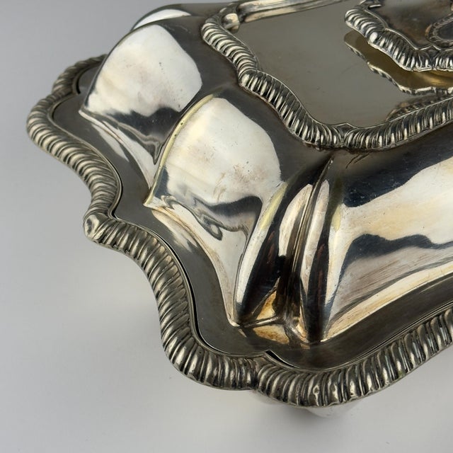 Antique Early 20th Century Silver Plated Sheffield Serving Dish and Cover, England For Sale - Image 18 of 18