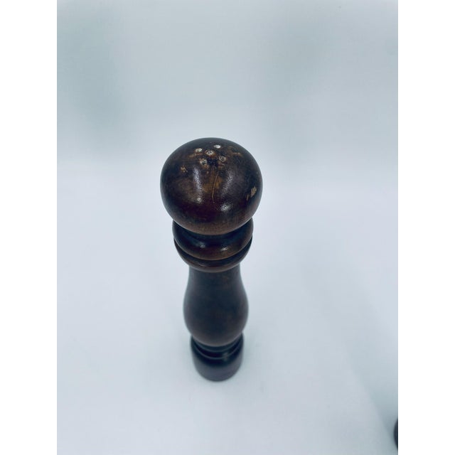 Vintage Wooden Salt and Pepper Mills, 1972, Set of 2 For Sale - Image 3 of 8