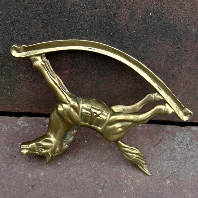 Brass Vintage Brass Rocking Horse For Sale - Image 8 of 8