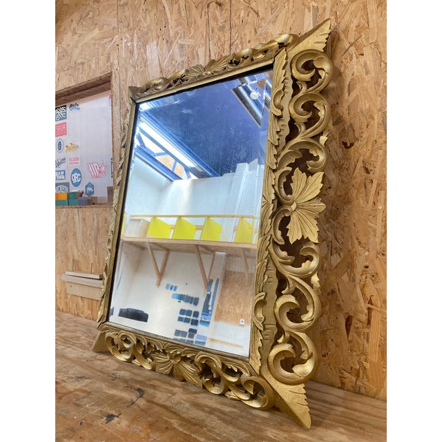 19th Century Gilded Wooden Mirror For Sale - Image 9 of 9