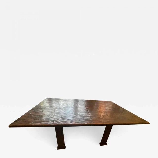 1960s Brutalist Wood Dining Table in the Style of Paul Evans For Sale - Image 9 of 9