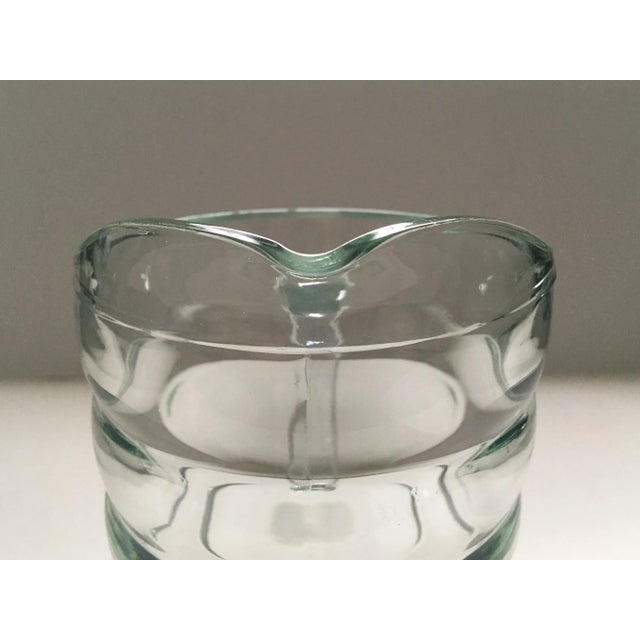 Mid 20th Century Vintage Art Deco Ringed Glass Pitcher For Sale - Image 5 of 13