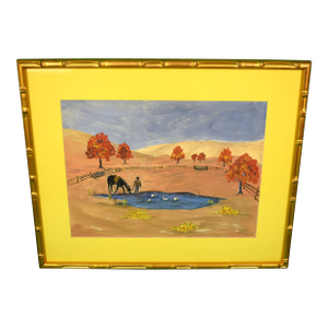 "Tom's Day" 1961 Equestrian Watercolor