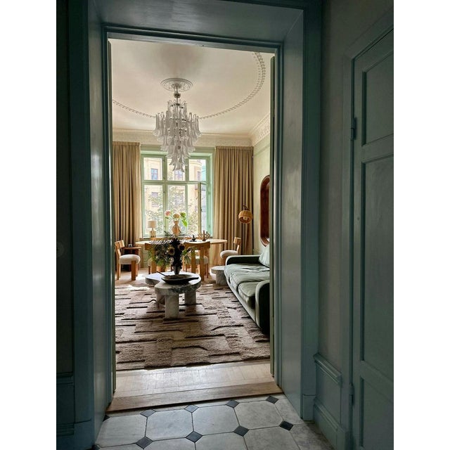 Murano Chandelier in White Glass from Mazzega For Sale - Image 6 of 11