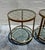 Mid 20th Century Vintage MCM Beaded Lattice Brass Tone Two Tier Side Tables - Pair For Sale - Image 5 of 9