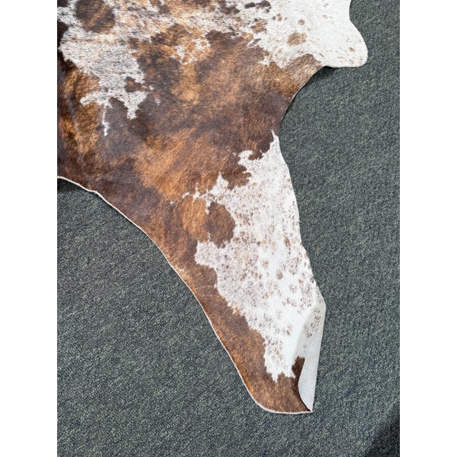 White 7ft X 8ft Hair on Hide Cow Print Area Rug For Sale - Image 8 of 12