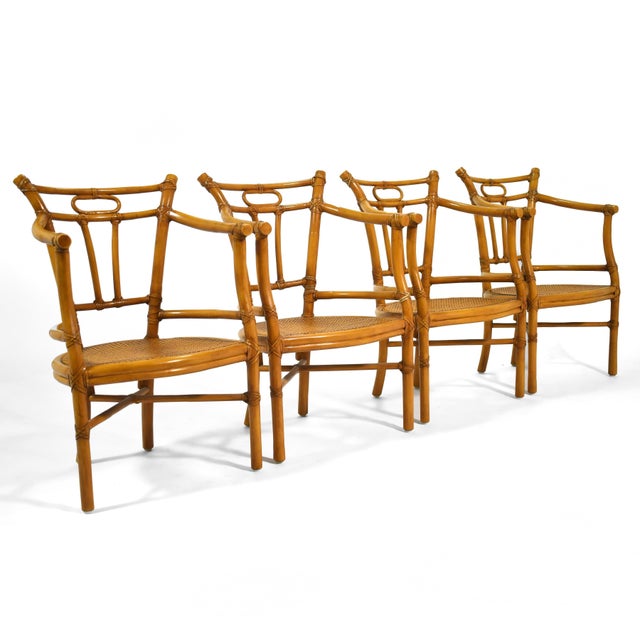 McGuire McGuire Set of Four Armchairs For Sale - Image 4 of 12